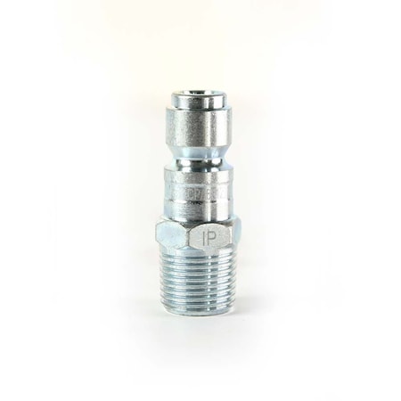 3/8 Inch Auto Coupler Plug X 3/8 Inch Male NPT (Silver Color)